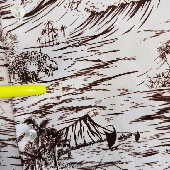 Vintage RJC Shirt Mens Large Hawaiian Aloha Button Up Island Print Camp Beach - Picture 8 of 11